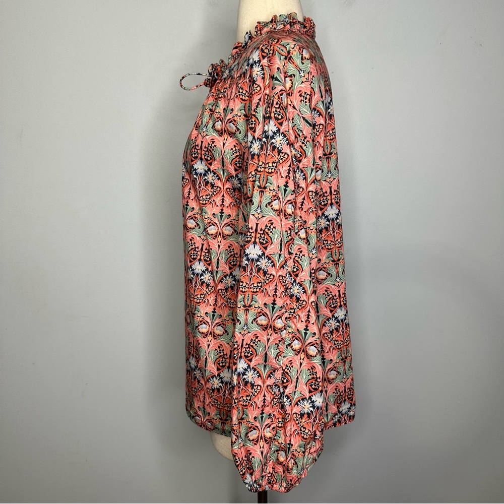 J. Crew Pink Floral Printed Peasant Blouse - Picture 5 of 16